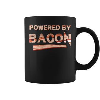 Love Bacon Powered By Bacon Idea Fun Coffee Mug - Monsterry