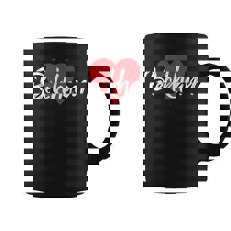 I Love Beckham First Name I Heart Named Coffee Mug - Seseable