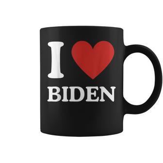 I Love Biden Heart Joe Show Your Support Coffee Mug - Monsterry
