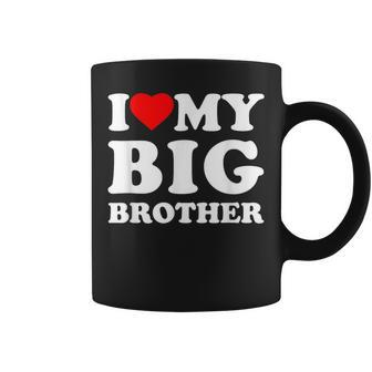 I Love My Big Brother Heart Coffee Mug | Mazezy