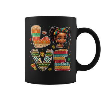 Love Black History Month Strong African Toddler Girls Coffee Mug | Mazezy