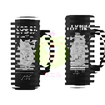 I Love Boba Cute Kawaii Frog Drinks Bubble Tea Coffee Mug - Thegiftio