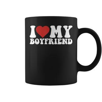 I Love My Boyfriend Bf I Heart My Boyfriend Bf Cute Coffee Mug | Mazezy DE