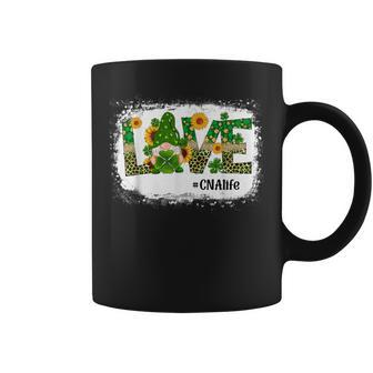 Love Cna Nurse Life Gnome Sunflower St Patrick's Day Coffee Mug - Thegiftio UK