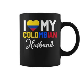I Love My Colombian Husband Canada Flag Married Couple Coffee Mug - Monsterry
