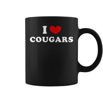 I Love Cougars I Heart Cougars Coffee Mug - Seseable