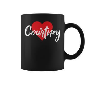 I Love Courtney First Name I Heart Named Coffee Mug - Seseable