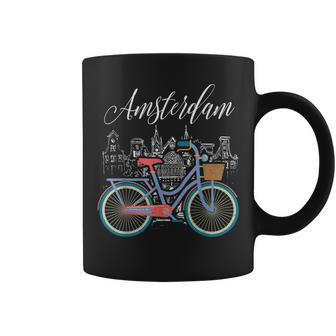 Love Cycling Luv Amsterdam Retro Bike Idea Coffee Mug - Monsterry AU