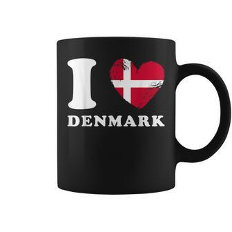 I Love Denmark Heart Flag Denmark Coffee Mug - Thegiftio UK