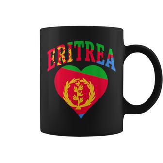 I Love Eritrea With Eritrea Flag In A Heart Eritrean Pride Coffee Mug - Monsterry UK