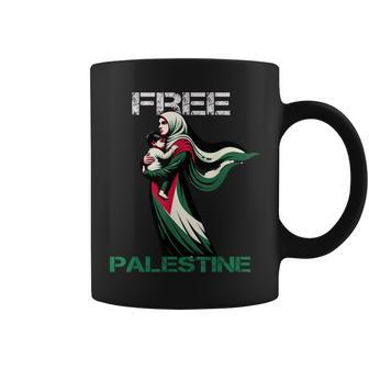 I Love Free Palestine Mother Children Gaza Strip Palestinian Coffee Mug - Monsterry