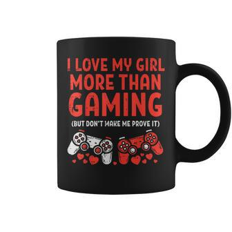 Love My Girl Gaming Valentines Day Gamer Boyfriend Him Coffee Mug - Monsterry UK