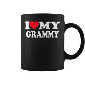 I Love My Grammy T Red Heart Coffee Mug - Thegiftio UK
