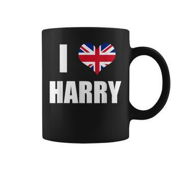I Love Harry England Flag Heart Coffee Mug - Monsterry