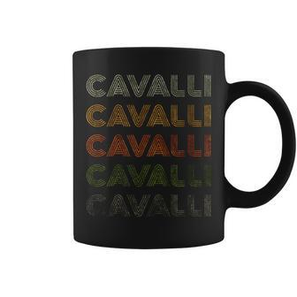 Love Heart Cavalli Grunge Vintage Style Black Cavalli Coffee Mug - Monsterry AU