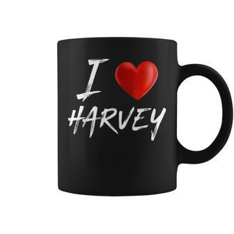 I Love Heart Harvey Family Name T Coffee Mug - Seseable