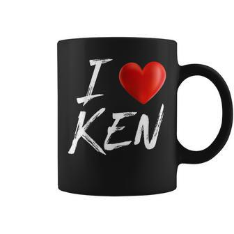 I Love Heart Ken Family Name T Coffee Mug - Seseable
