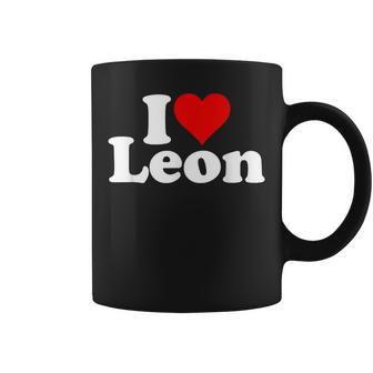 I Love Heart Leon Coffee Mug - Seseable