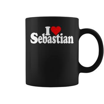 I Love Heart Sebastian Name On A Coffee Mug | Mazezy UK