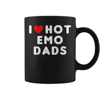I Love Hot Emo Dads Red Heart Coffee Mug - Monsterry UK