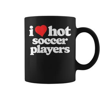 I Love Hot Soccer Players 80S Vintage Heart Coffee Mug - Monsterry CA