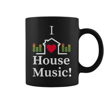 I Love House Music Audio Wave Coffee Mug - Monsterry