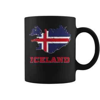 I Love Iceland Pride Flag Icelander Home Souvenir T Coffee Mug - Monsterry DE