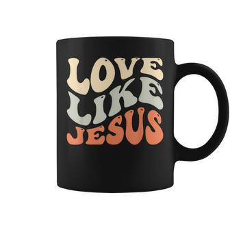 Love Like Jesus Retro Vintage Colours Tassen - Seseable