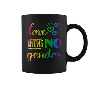 Love Knows No Gender Lgbt Pride Rainbow Coffee Mug - Monsterry CA