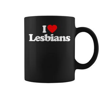 I Love Lesbians Heart Souvenir Coffee Mug | Crazezy