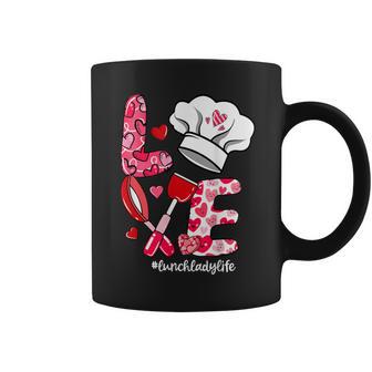 Love Lunch Lady Life Valentine's Day Coffee Mug - Monsterry UK