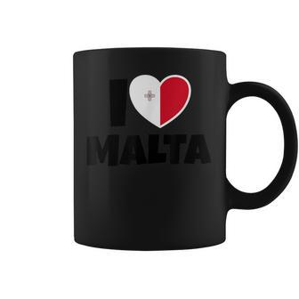 I Love Malta With Flag And Heart Coffee Mug - Monsterry UK