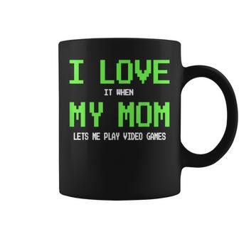 I Love My Mom Gamer For N Boys Video Games Coffee Mug - Seseable