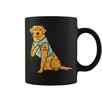 I Love Mom Golden Retriever Labrador Dog Lover Women Coffee Mug - Monsterry