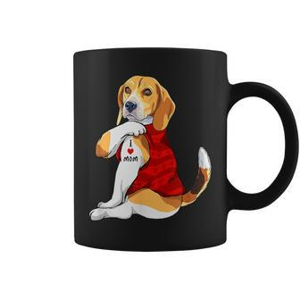 I Love Mom Tattoo Beagle Dog Lover Beagle Mom Coffee Mug - Thegiftio UK