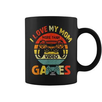 I Love My Mom More Than Video Games Gamer Valentines Day Coffee Mug | Crazezy