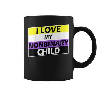I Love My Nonbinary Child Lgbt Non Binary Awareness Dad Mom Coffee Mug - Monsterry AU