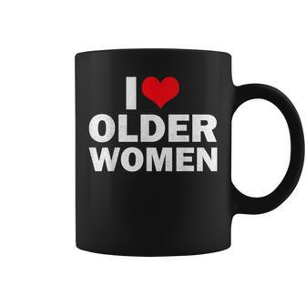 I Love Older I Heart Older Sarcastic Humor Coffee Mug | Mazezy