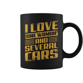 I Love One Woman And Several Cars Mechanic Car On Back Coffee Mug - Seseable