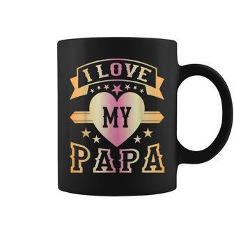 I Love My Papa Father Day Vintage Coffee Mug - Seseable