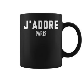 I Love Paris J-Adore Paris France Black Graphic Coffee Mug - Monsterry DE