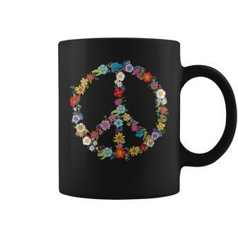 Love And Peace Flower Hippie Lover Beautiful Cute Coffee Mug - Monsterry