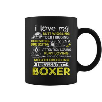 I Love My Puppy Boxer Butt Wiggling Boxer Dog T Coffee Mug | Mazezy