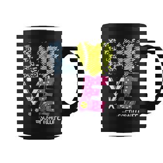 Love Softball Coach Player Softball Life N Girls Women Coffee Mug - Monsterry