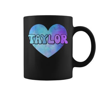 I Love Taylor Heart First Name Taylor Vintage Coffee Mug - Monsterry DE