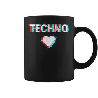 I Love Techno Electro House Deep House Taza de café - Regaloses