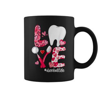 Love Tooth Heart Dental Life Valentine's Day Coffee Mug - Monsterry UK