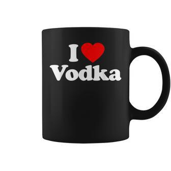 I Love Vodka Heart Coffee Mug | Crazezy