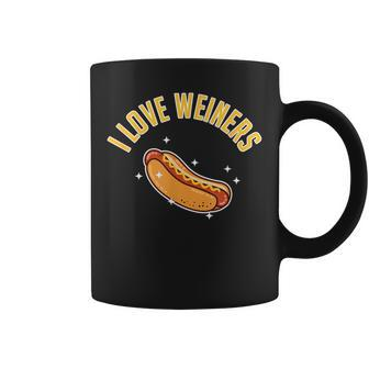 I Love Weiners Food Sausage Hot Dog Lover Coffee Mug - Monsterry CA