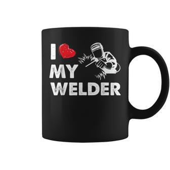 I Love My Welder Welder Wife Girls Coffee Mug - Monsterry DE